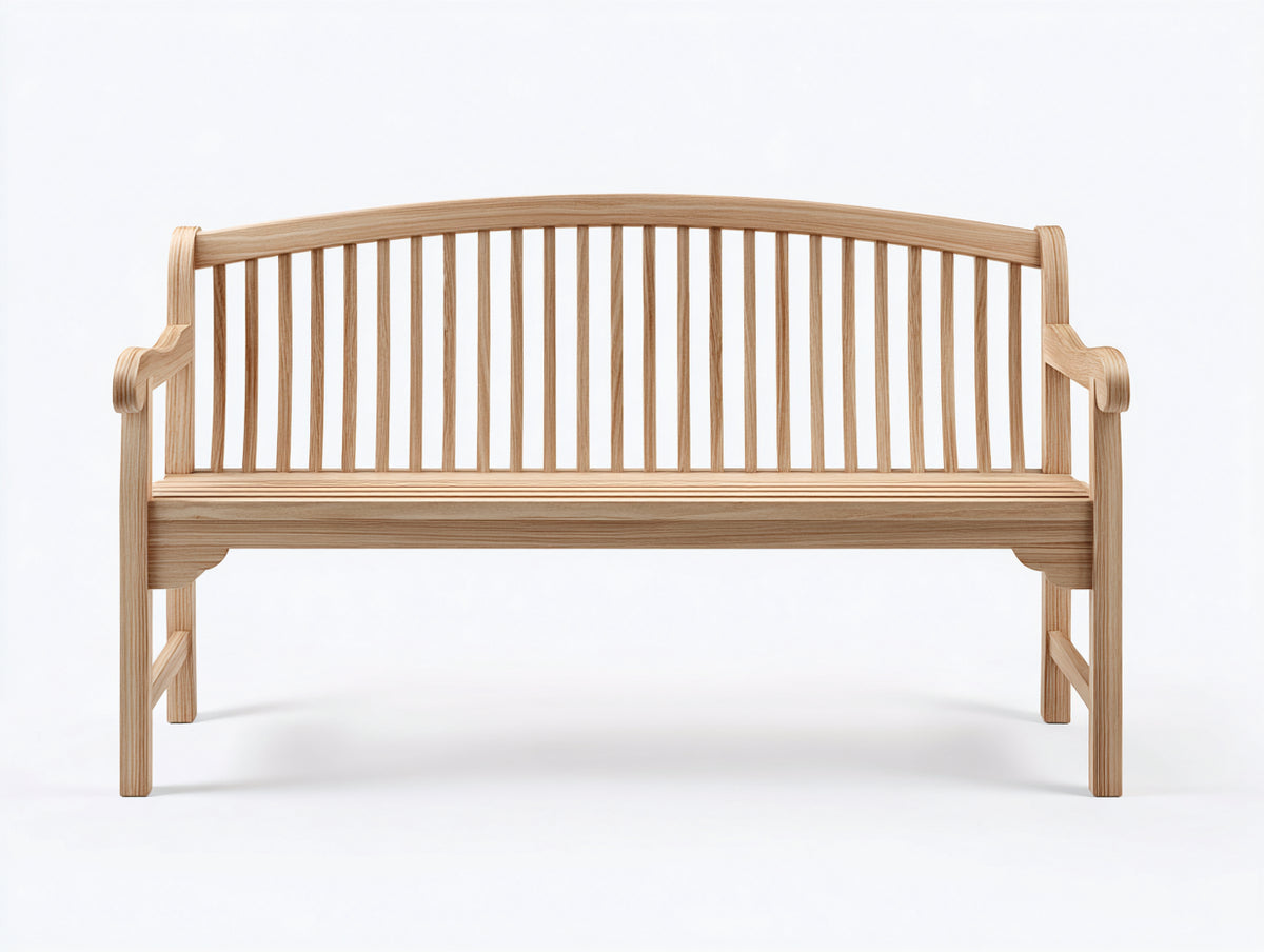 Banc de jardin - Bois - 162 x 60 x 92 cm - Bois clair - Style élégant