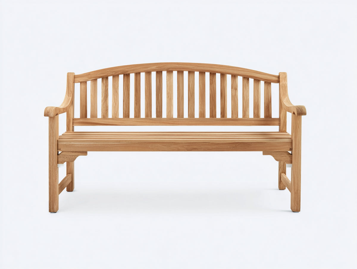 Banc de jardin - Bois - 148 x 58 x 88 cm - Bois naturel - Style classique
