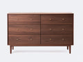 Commode - bois - 160x45x88 cm - marron - style moderne rétro