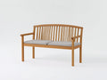 Banc de jardin - Bois-Tissu - 155 x 60 x 87 cm - Bois naturel-Gris clair - Style scandinave