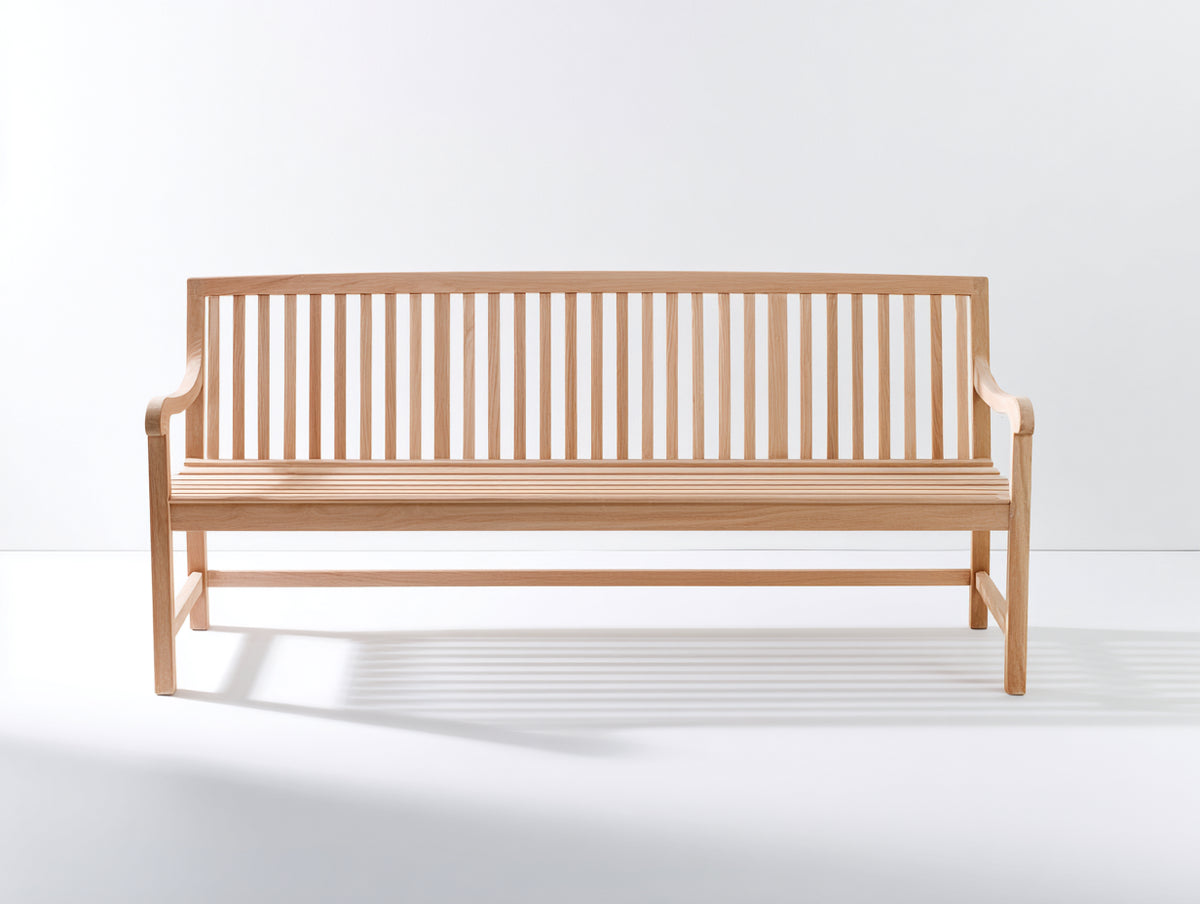 Banc de jardin - Bois - 172 x 59 x 89 cm - Chêne clair - Style traditionnel