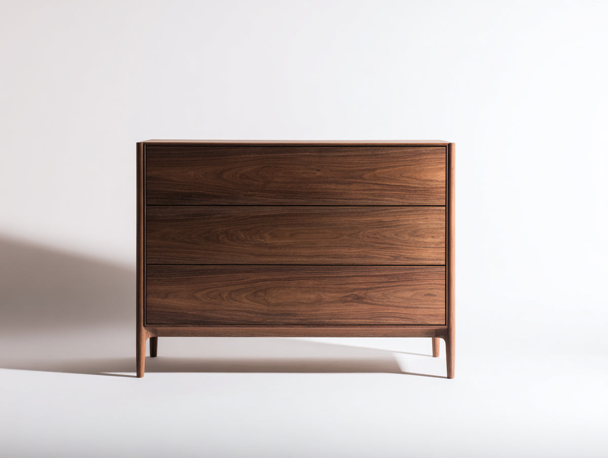 Commode - bois - 110x45x95 cm - marron - style moderne rétro