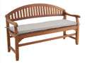 Banc de jardin - Bois-Tissu - 158 x 61 x 91 cm - Brun chaud-Gris clair - Style traditionnel